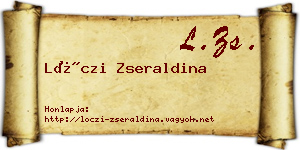 Lóczi Zseraldina névjegykártya